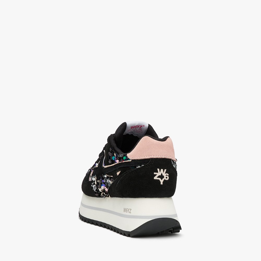 Basket W6YZ Black/Pink Femme | KAQ-37429585